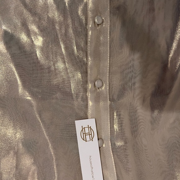 NWT House of Harlow x Revolve gold blouse - Picture 3 of 9